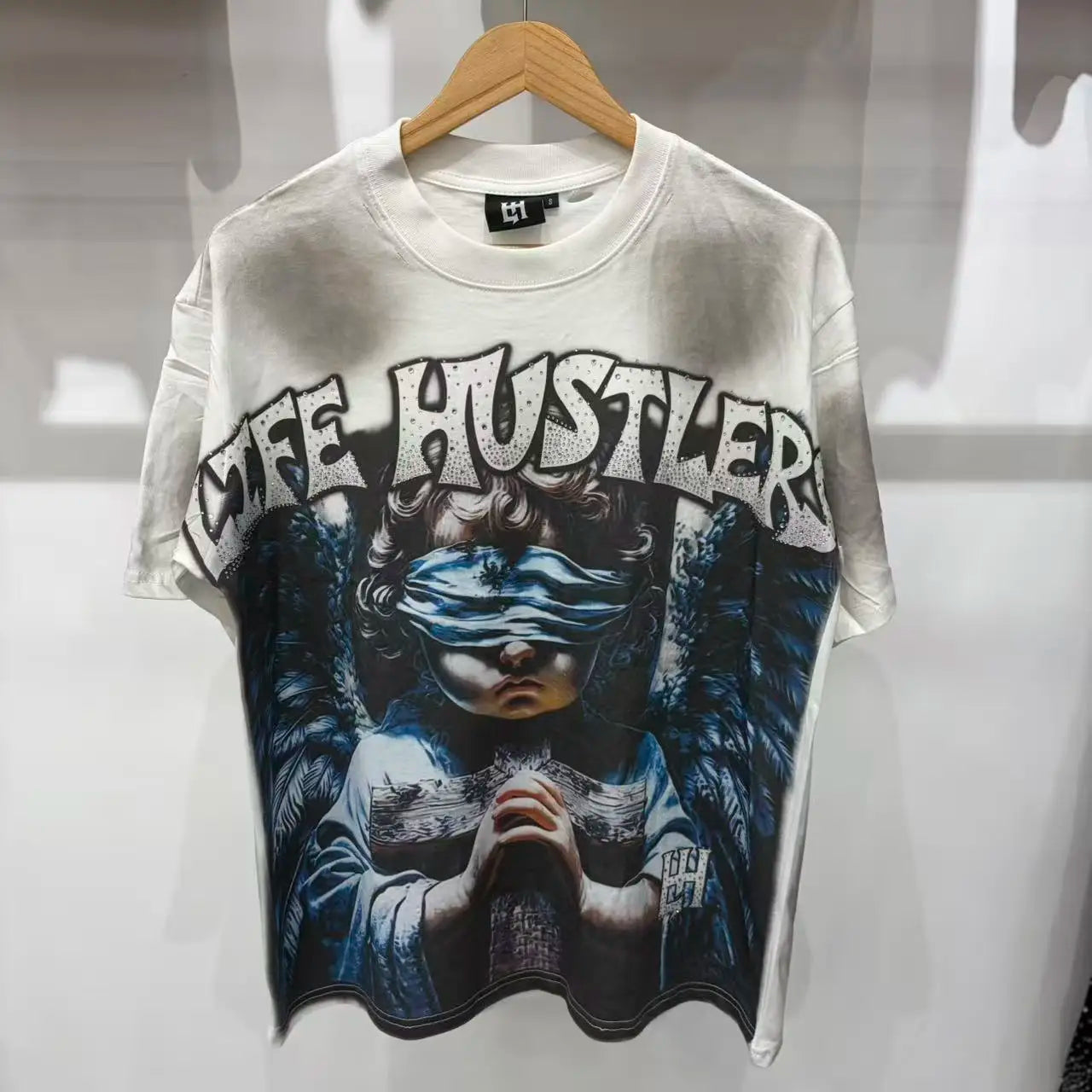 26SS Y2K High Quality American Retro Trendy Fashion Tops LIFE HUSTLERS 100% cotton large size loose Men's Women's T-Shirt