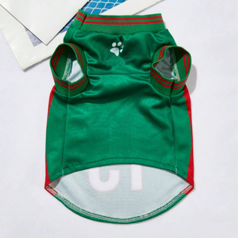 Mesh Breathable Dog Clothes Schnauzer Teddy Sport Large Dog Jersey Basketball Clothing Puppy T-Shirts Summer Pet Cat Shirts
