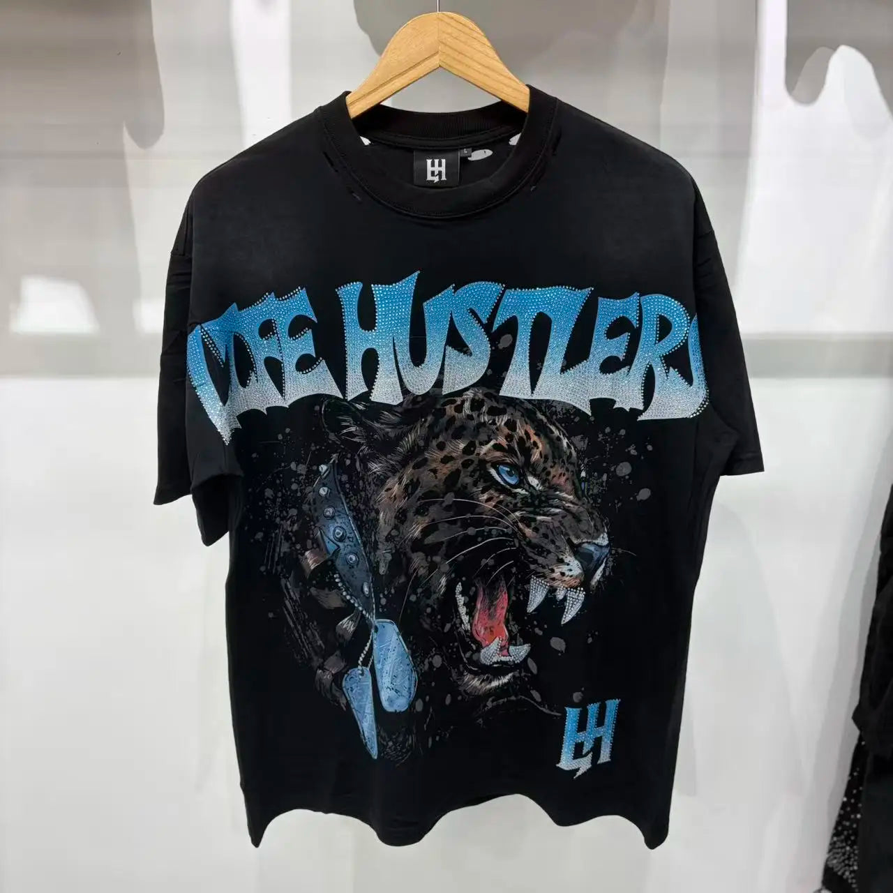26SS Y2K High Quality American Retro Trendy Fashion Tops LIFE HUSTLERS 100% cotton large size loose Men's Women's T-Shirt