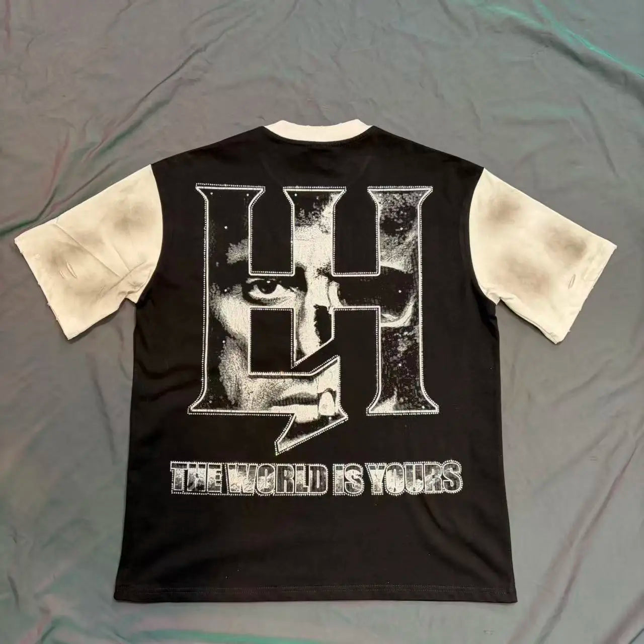 26SS Y2K High Quality American Retro Trendy Fashion Tops LIFE HUSTLERS 100% cotton large size loose Men's Women's T-Shirt